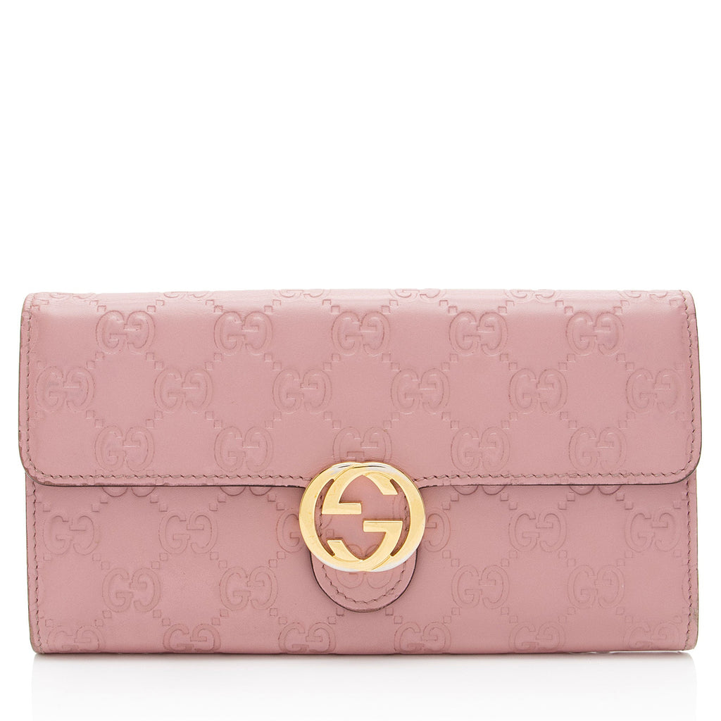 Gucci Guccissima Leather Interlocking G Continental Wallet