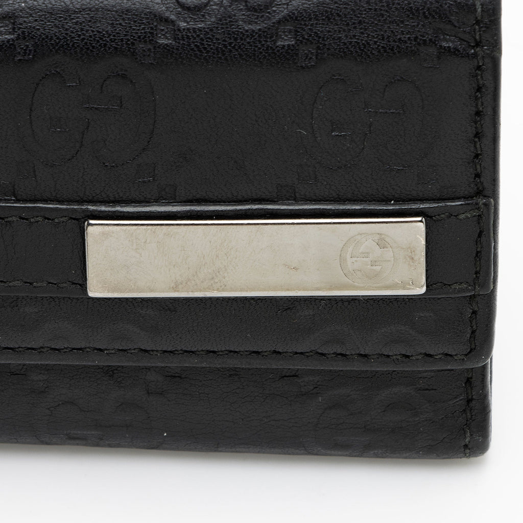 Gucci Guccissima Leather Interlocking G Key Holder