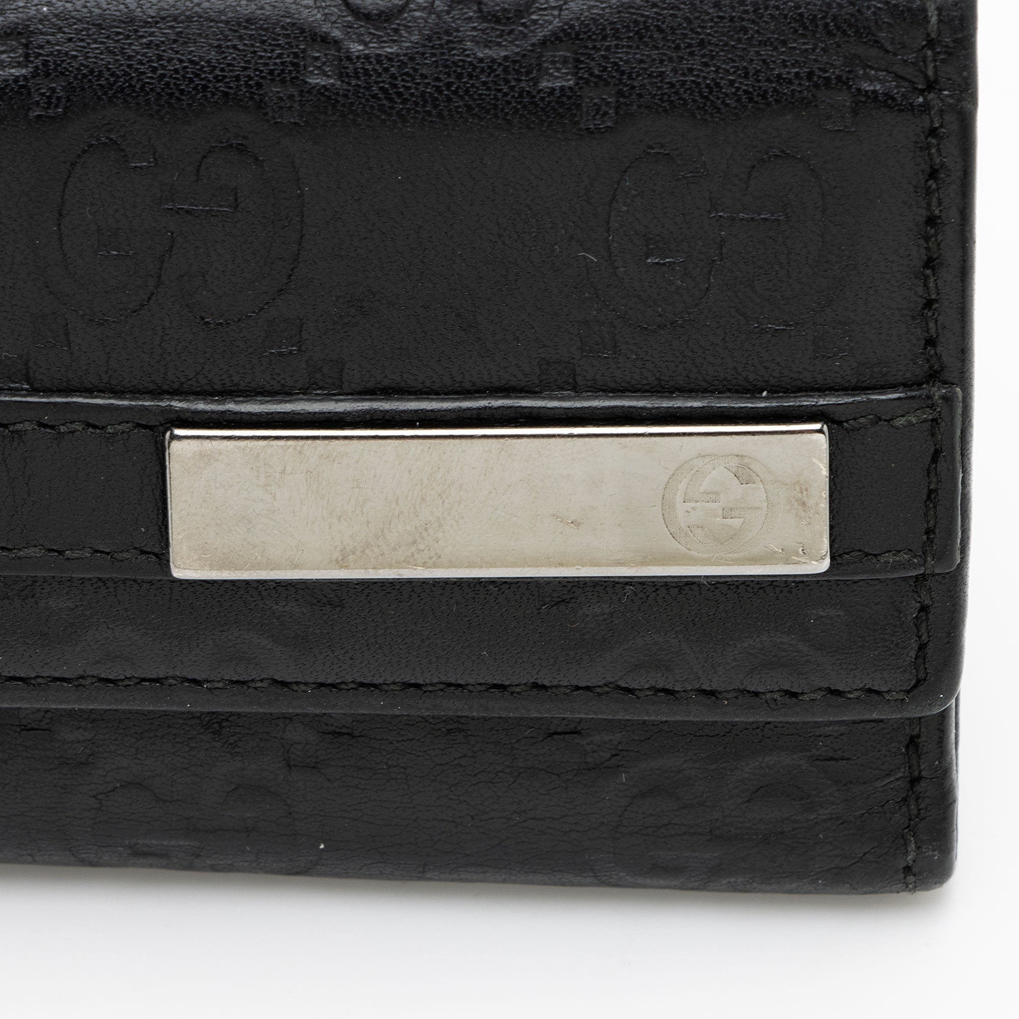 Gucci Guccissima Leather Interlocking G Key Holder