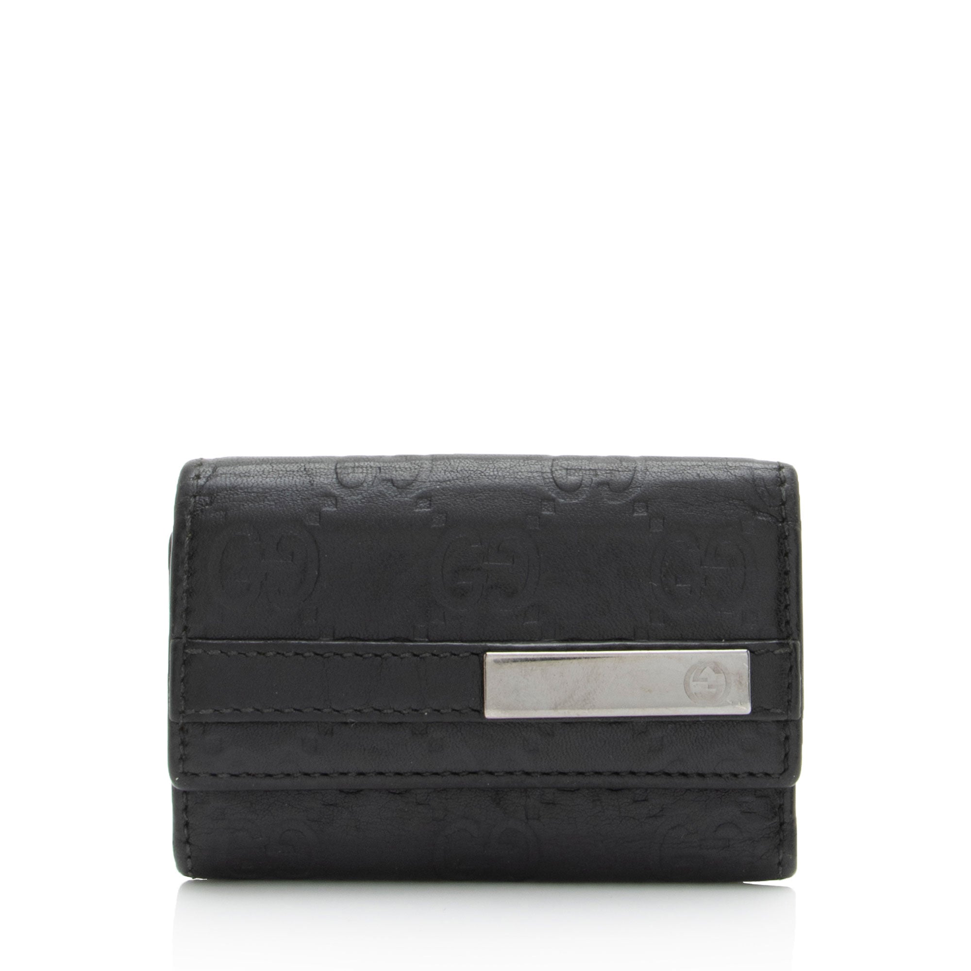 Gucci Guccissima Leather Interlocking G Key Holder