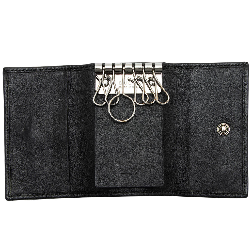 Gucci Guccissima Leather Interlocking G Key Holder