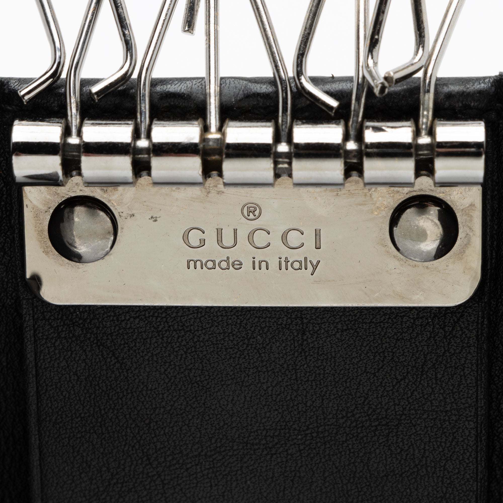 Gucci Guccissima Leather Interlocking G Key Holder