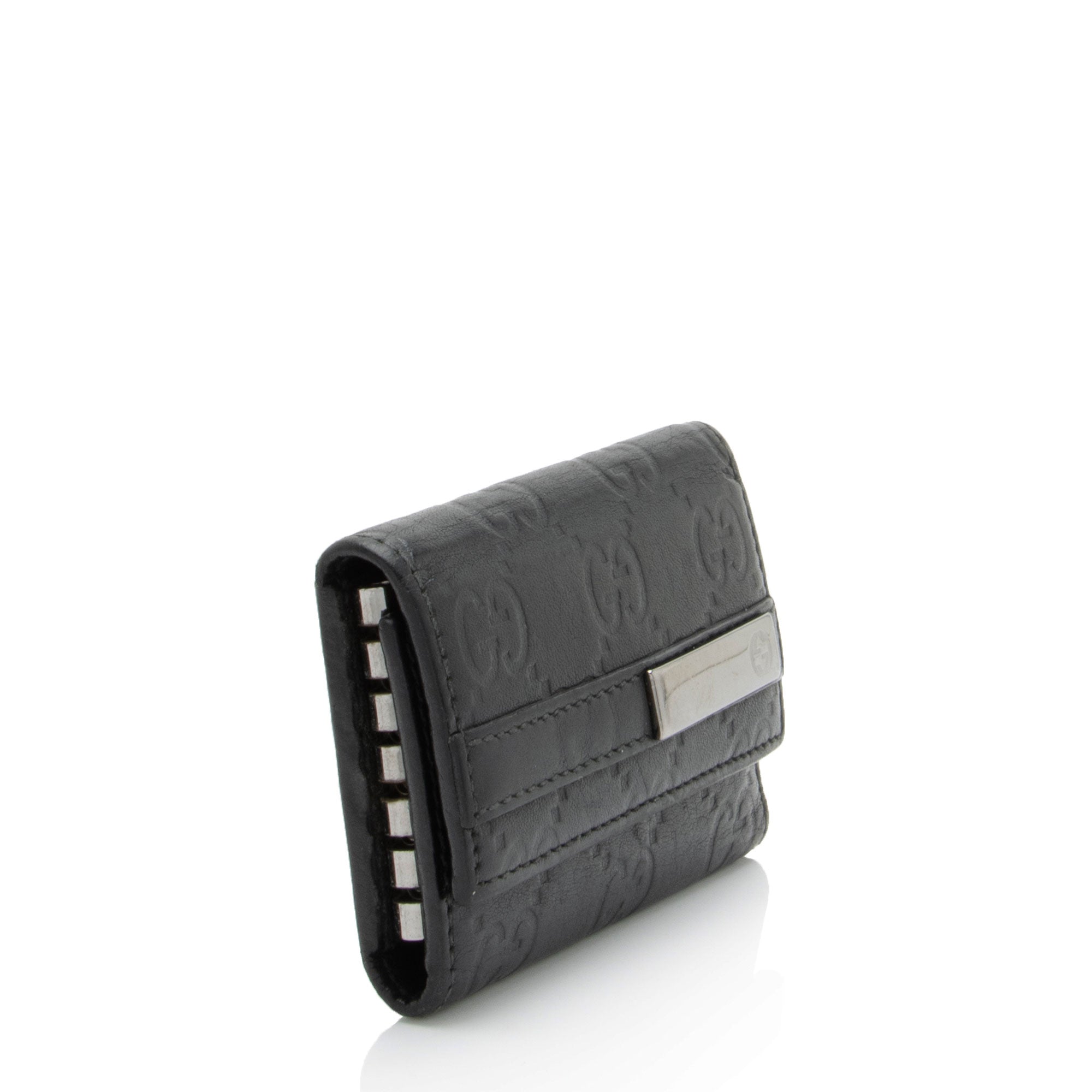 Gucci Guccissima Leather Interlocking G Key Holder