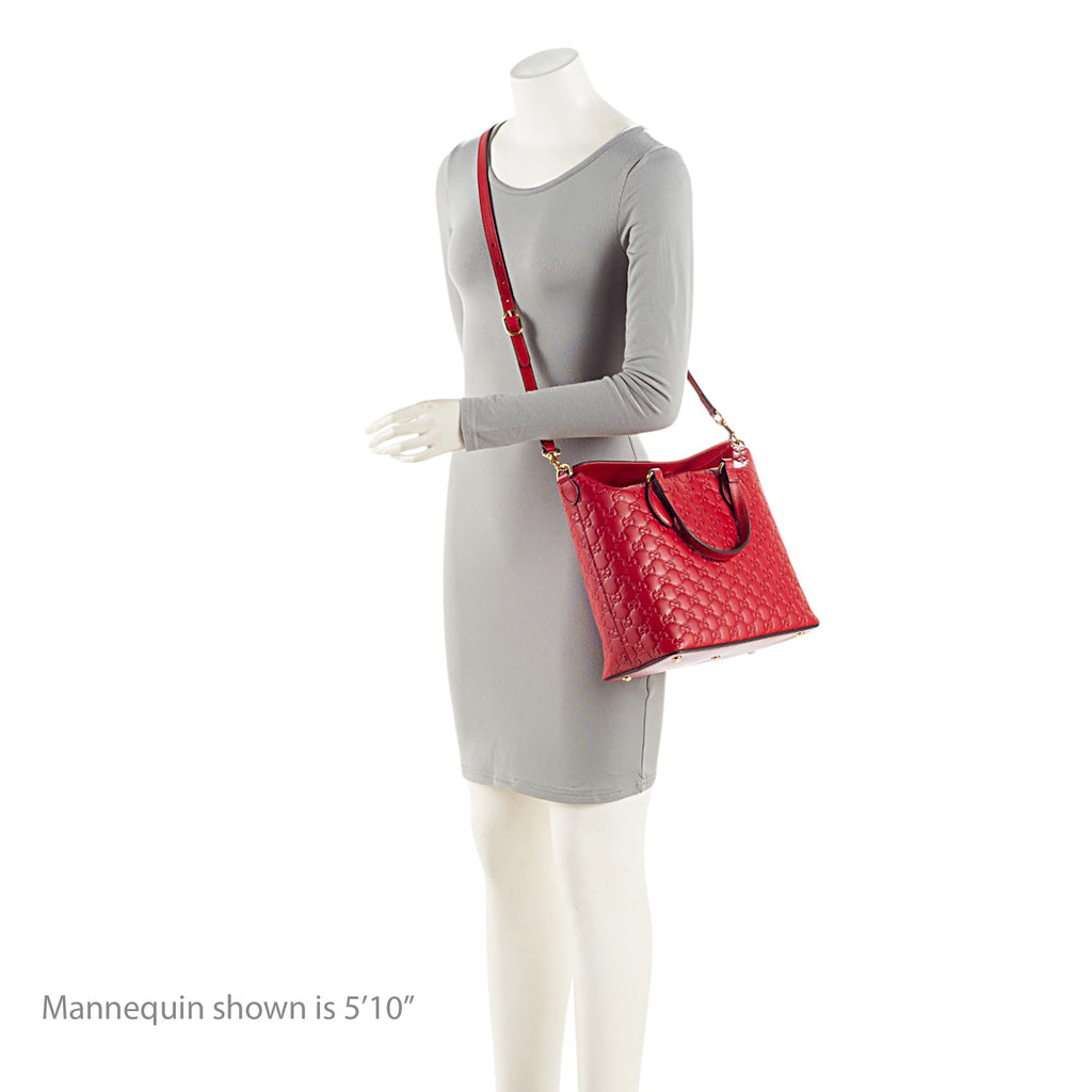 Gucci Guccissima Leather Linea A Fold Over Tote