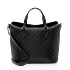 Gucci Guccissima Leather Linea A Fold Over Tote