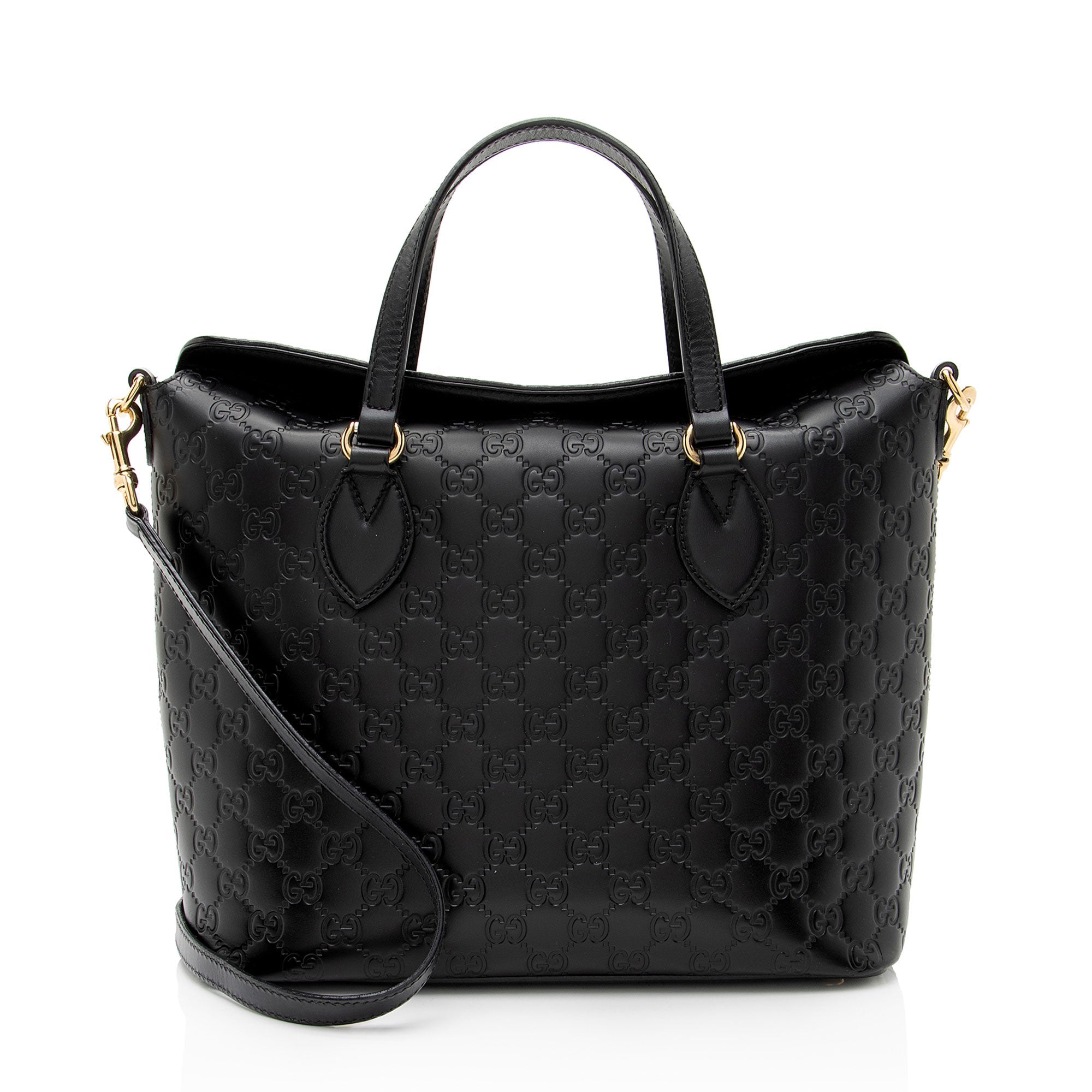 Gucci Guccissima Leather Linea A Fold Over Tote