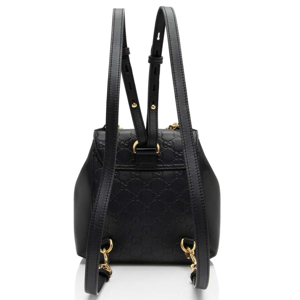 Gucci Guccissima Leather Padlock Backpack