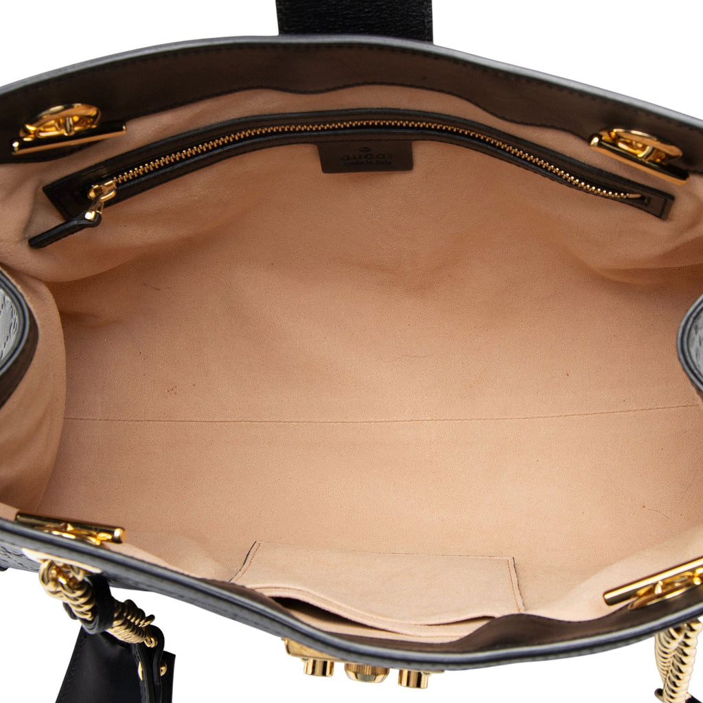 Gucci Guccissima Leather Padlock Chain Medium Shoulder Bag
