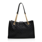 Gucci Guccissima Leather Padlock Chain Medium Shoulder Bag (SHF-21910)
