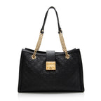 Gucci Guccissima Leather Padlock Chain Medium Shoulder Bag (SHF-21910)