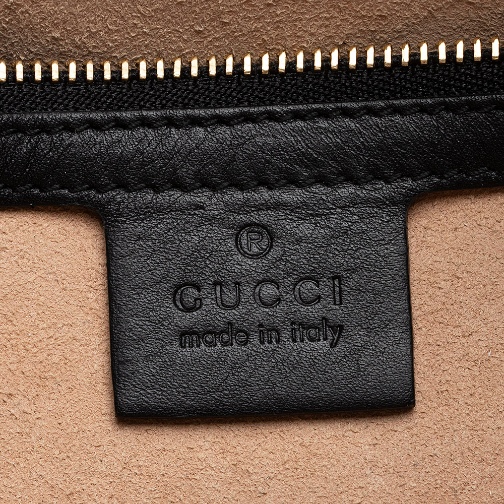 Gucci Guccissima Leather Padlock Chain Medium Shoulder Bag (SHF-21910)