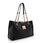 Gucci Guccissima Leather Padlock Chain Medium Shoulder Bag (SHF-21910)