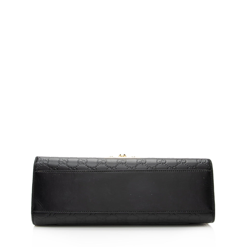 Gucci Guccissima Leather Padlock Medium Shoulder Bag (SHF-22514)