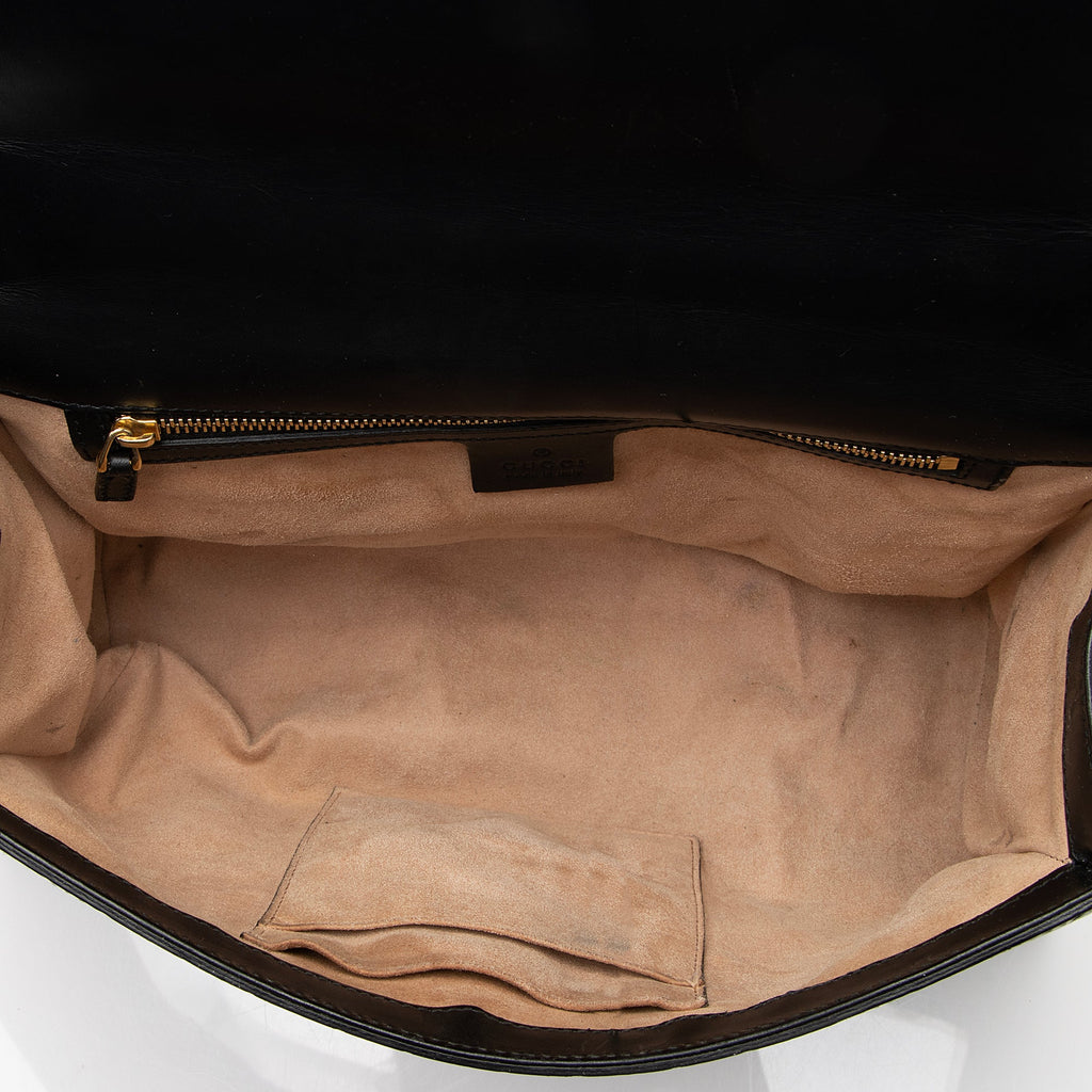 Gucci Guccissima Leather Padlock Medium Shoulder Bag (SHF-22514)