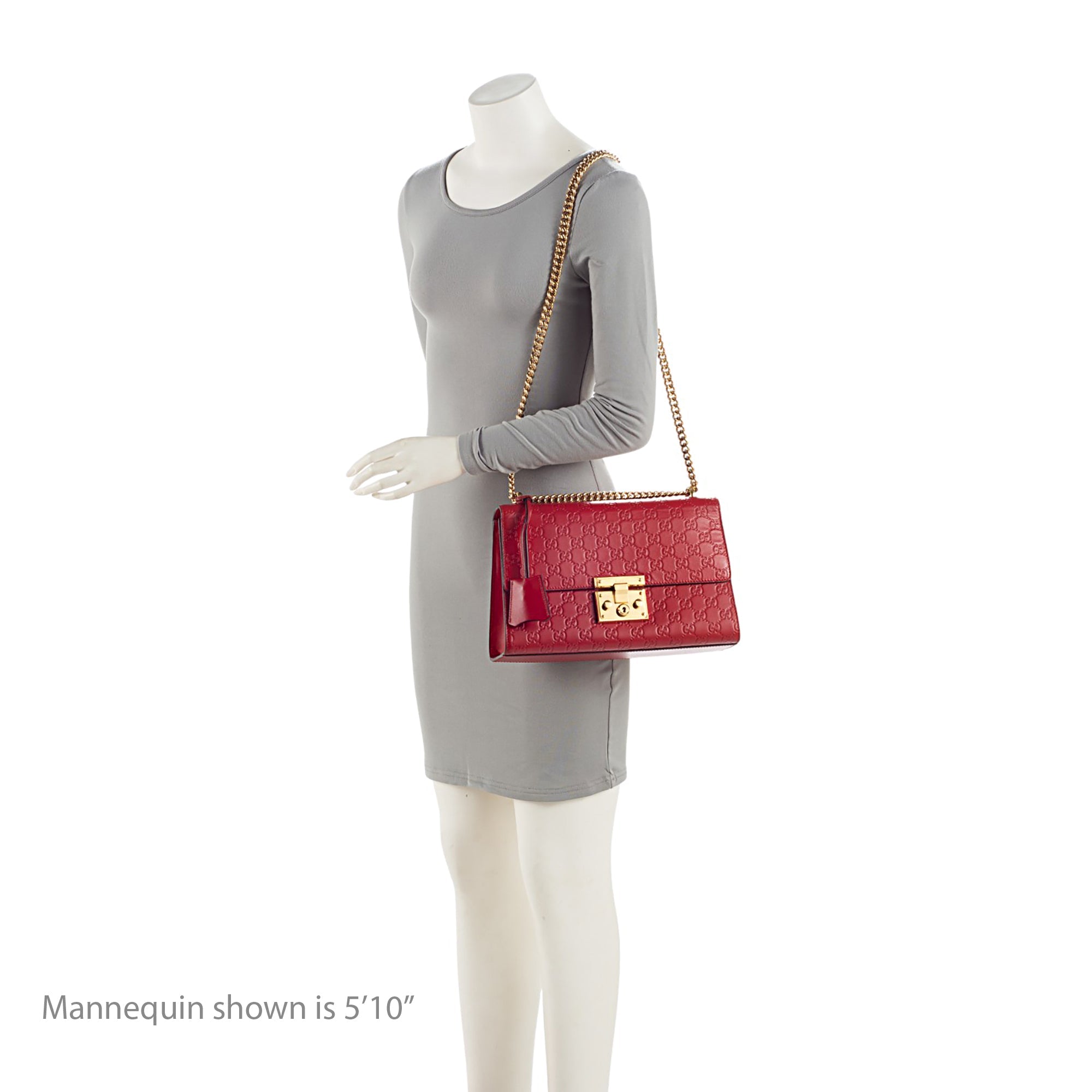 Gucci Guccissima Leather Padlock Medium Shoulder Bag (SHF-fXEhOA)