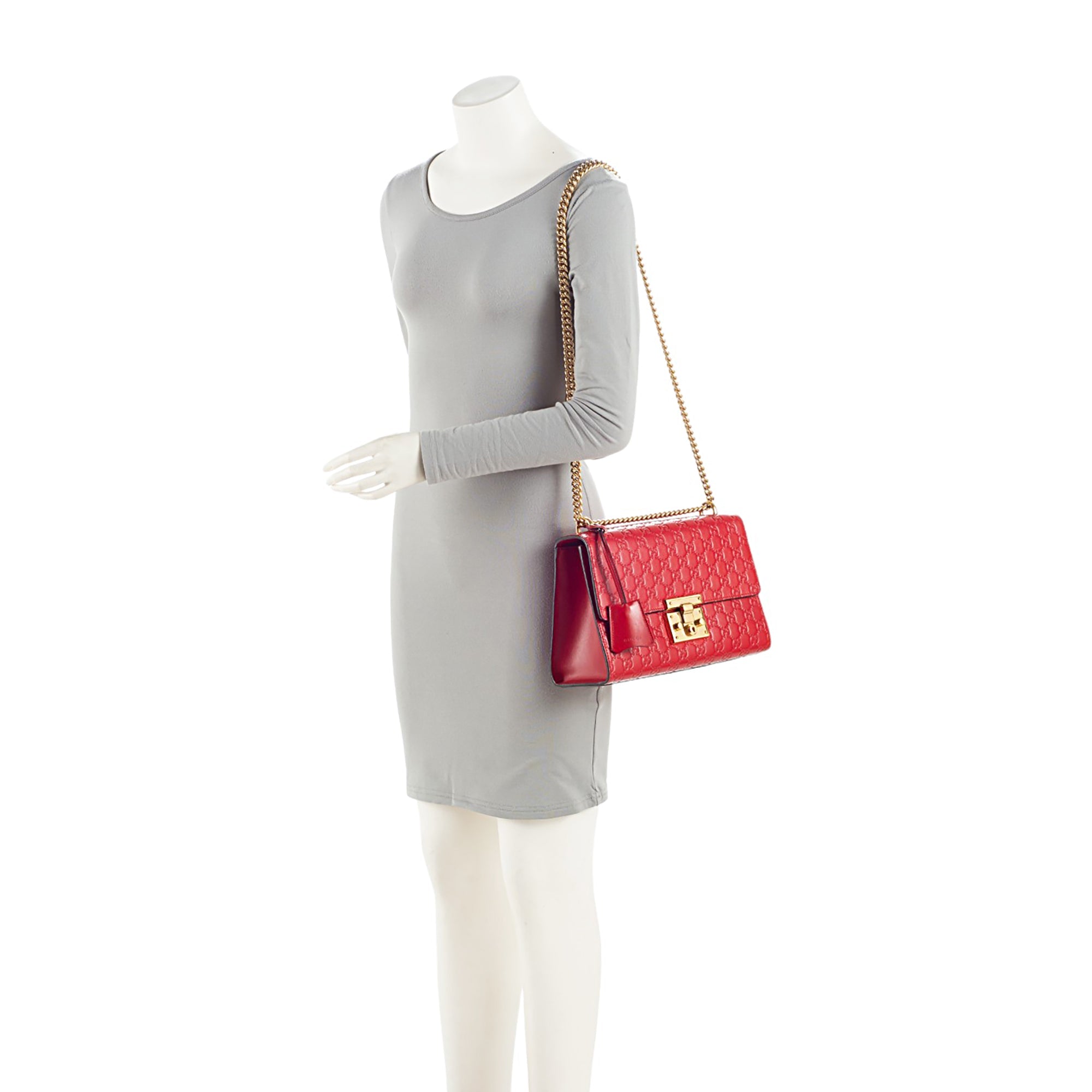 Gucci Guccissima Leather Padlock Medium Shoulder Bag (SHF-83LvCg)