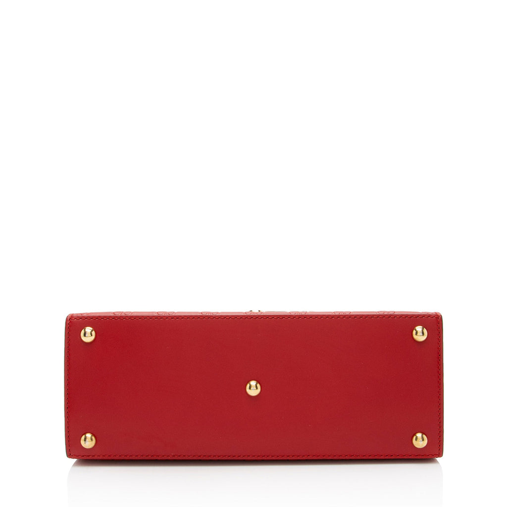 Gucci Guccissima Leather Padlock Small Top Handle