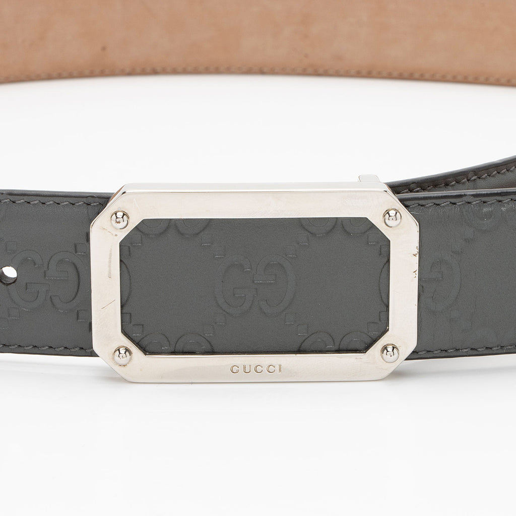 Gucci Guccissima Leather Signature Belt - Size 34 / 85