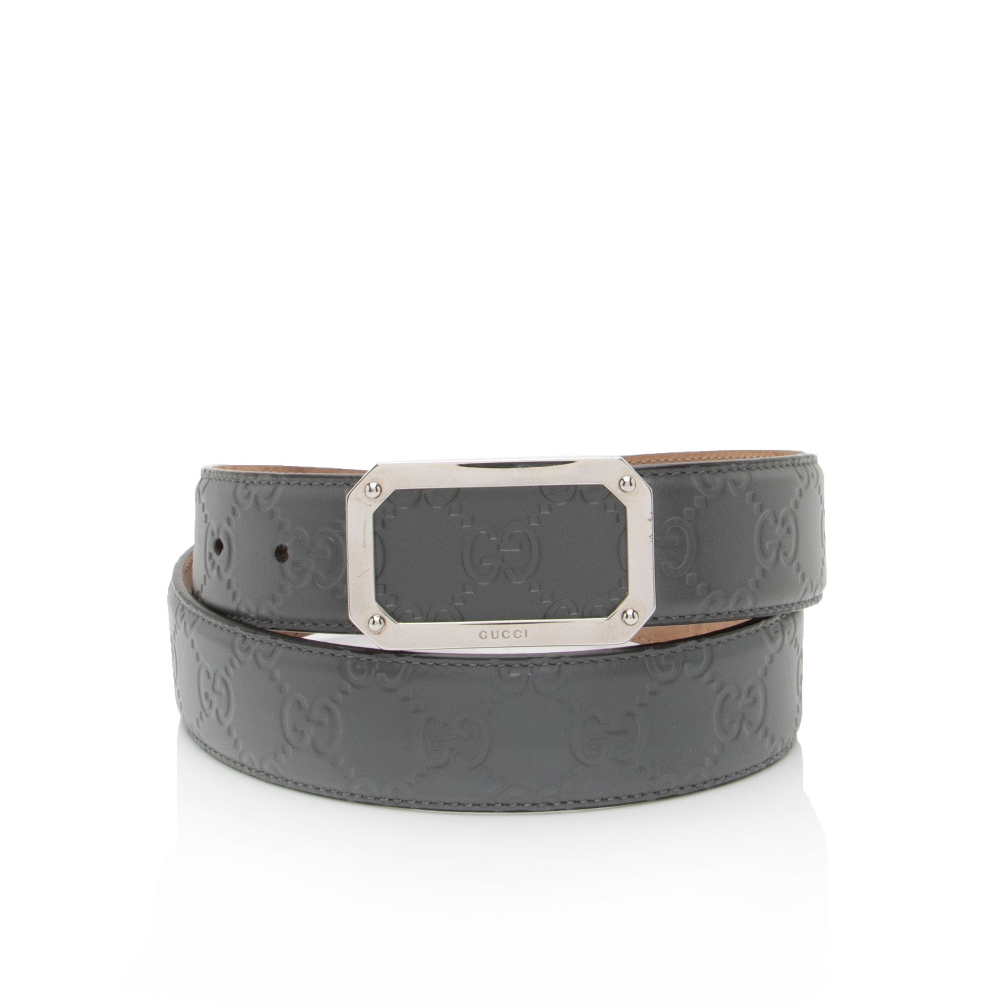Gucci Guccissima Leather Signature Belt - Size 34 / 85