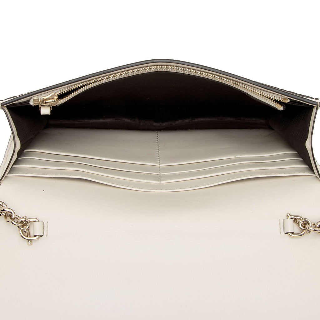 Gucci Guccissima Leather Signature Bow Mini Wallet On Chain Bag (SHF-fAYnZO)