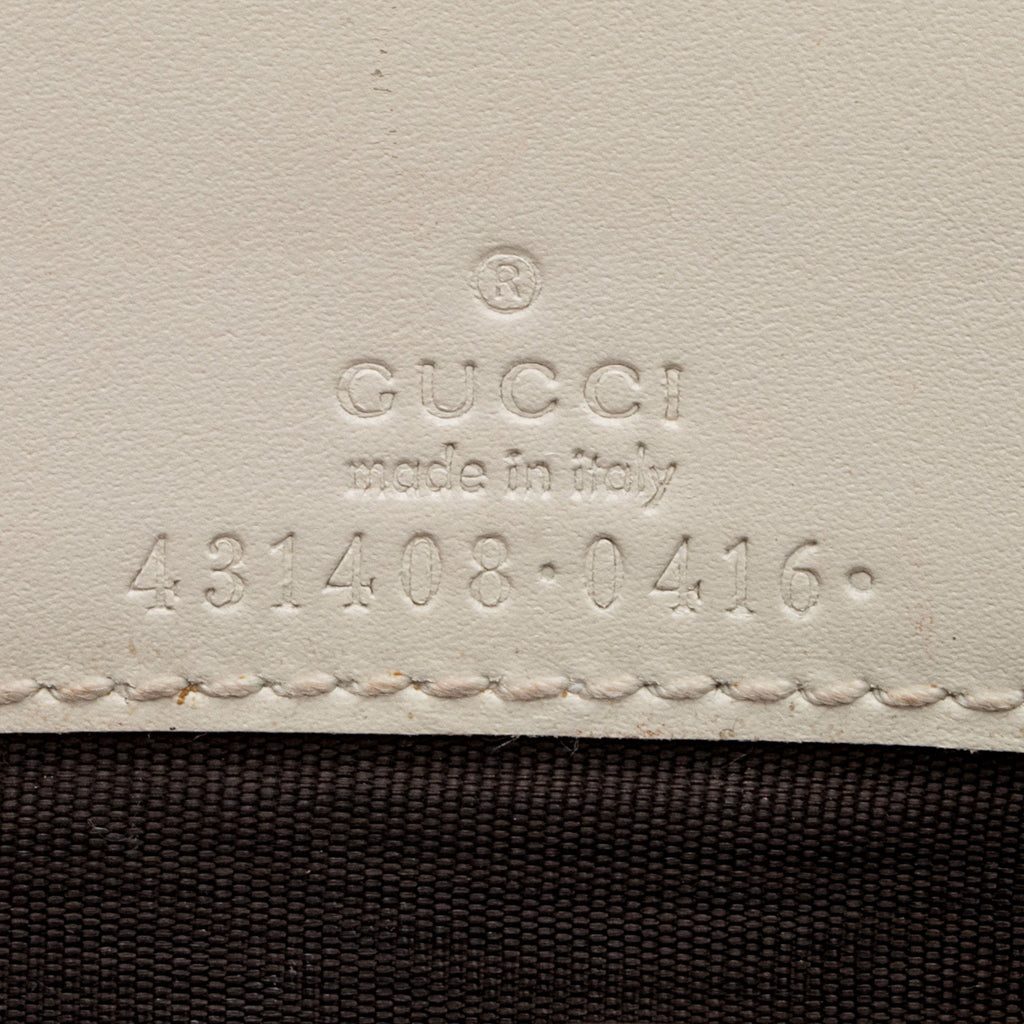 Gucci Guccissima Leather Signature Bow Mini Wallet On Chain Bag (SHF-fAYnZO)