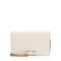 Gucci Guccissima Leather Signature Bow Mini Wallet on Chain