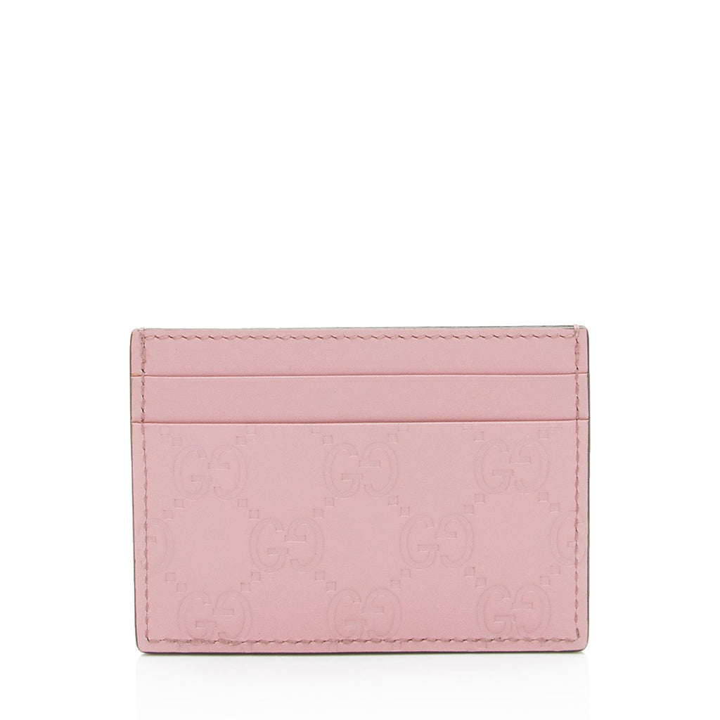 Gucci Guccissima Leather Signature Card Case