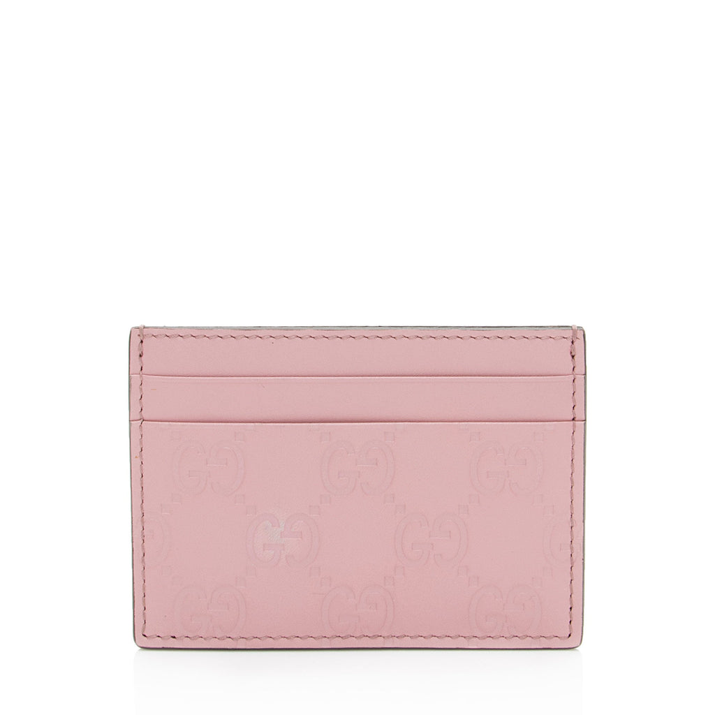 Gucci Guccissima Leather Signature Card Case