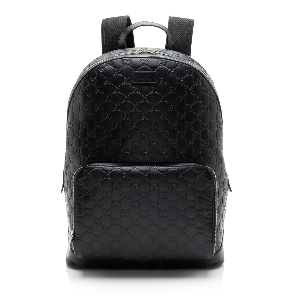 Gucci Guccissima Leather Signature Medium Backpack