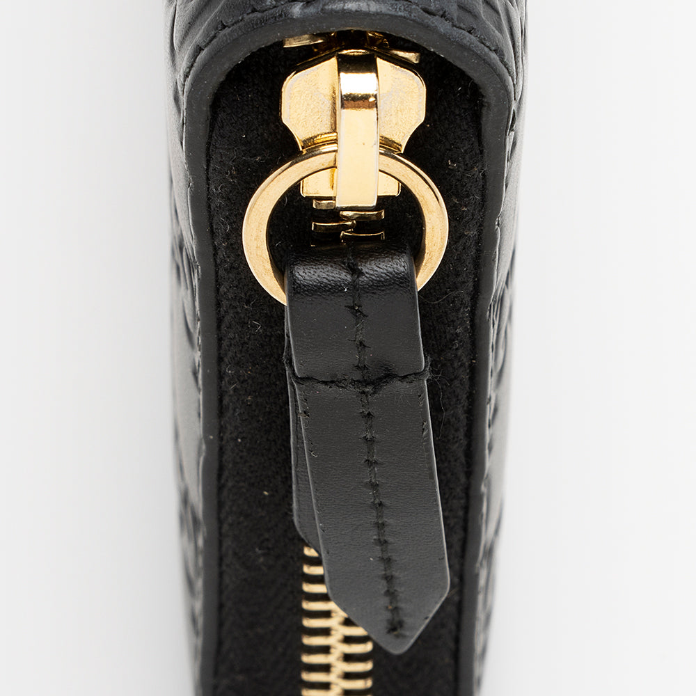 Gucci Guccissima Leather Signature Zip Around Wallet (SHF-21971)