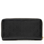 Gucci Guccissima Leather Signature Zip Around Wallet