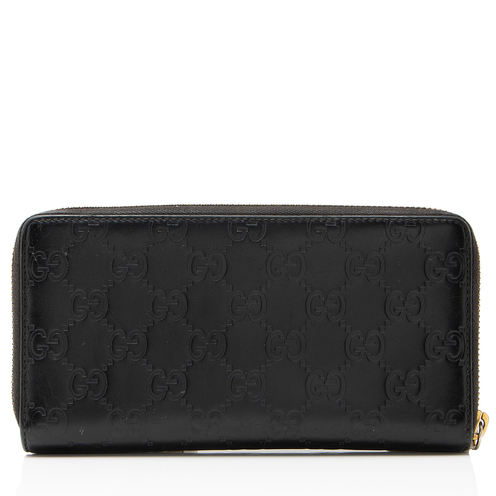 Gucci Guccissima Leather Signature Zip Around Wallet