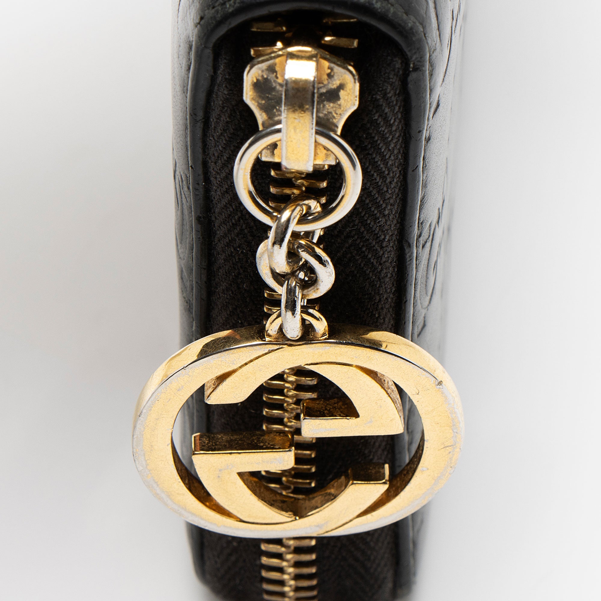 Gucci Guccissima Leather Signature Zip Around Wallet