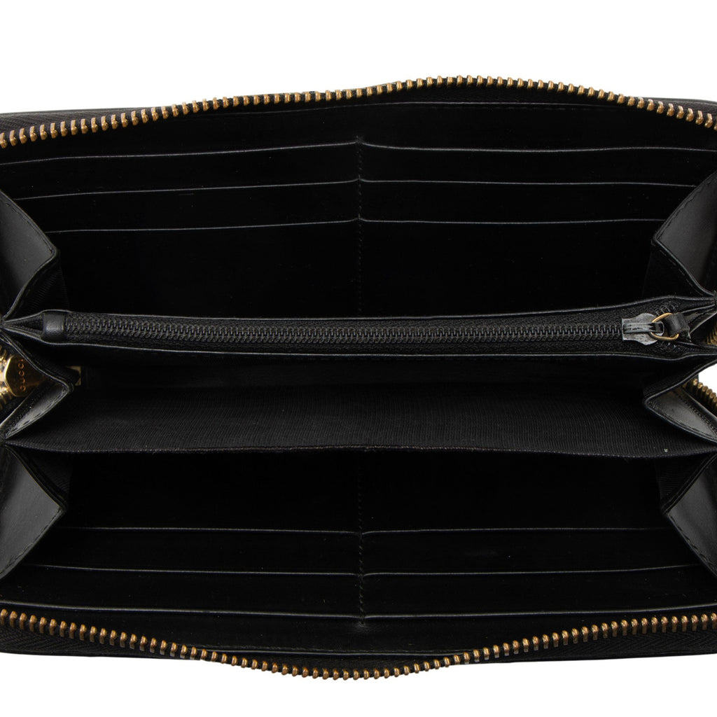 Gucci Guccissima Leather Signature Zip Around Wallet