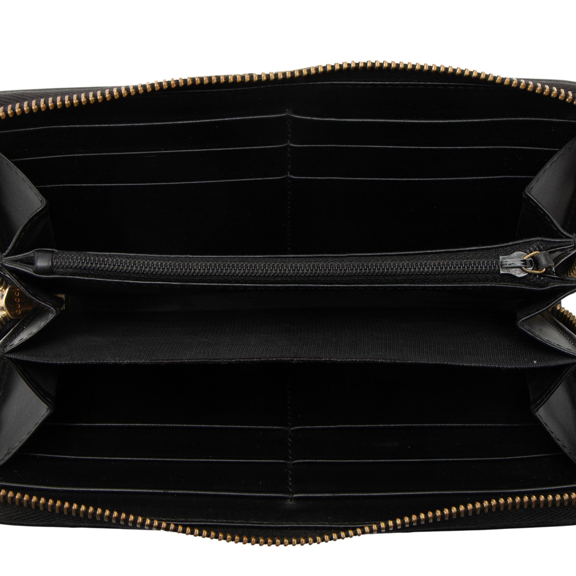 Gucci Guccissima Leather Signature Zip Around Wallet