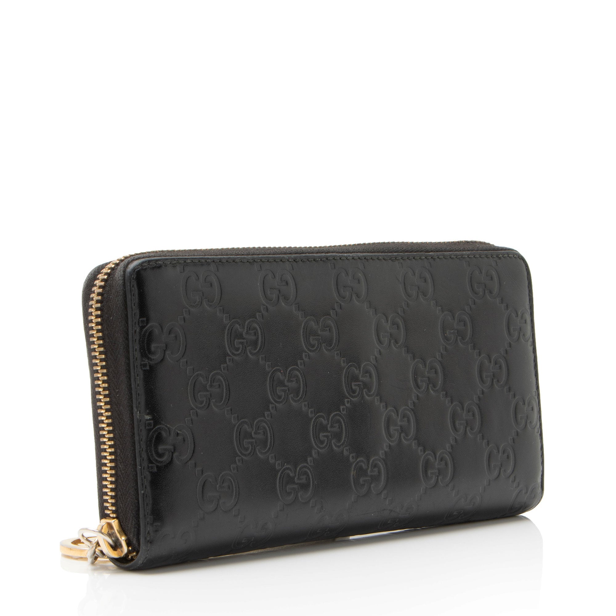 Gucci Guccissima Leather Signature Zip Around Wallet