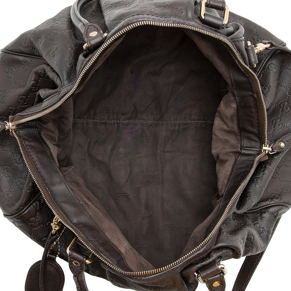 Gucci Guccissima Leather Sukey Satchel (SHF-21288)