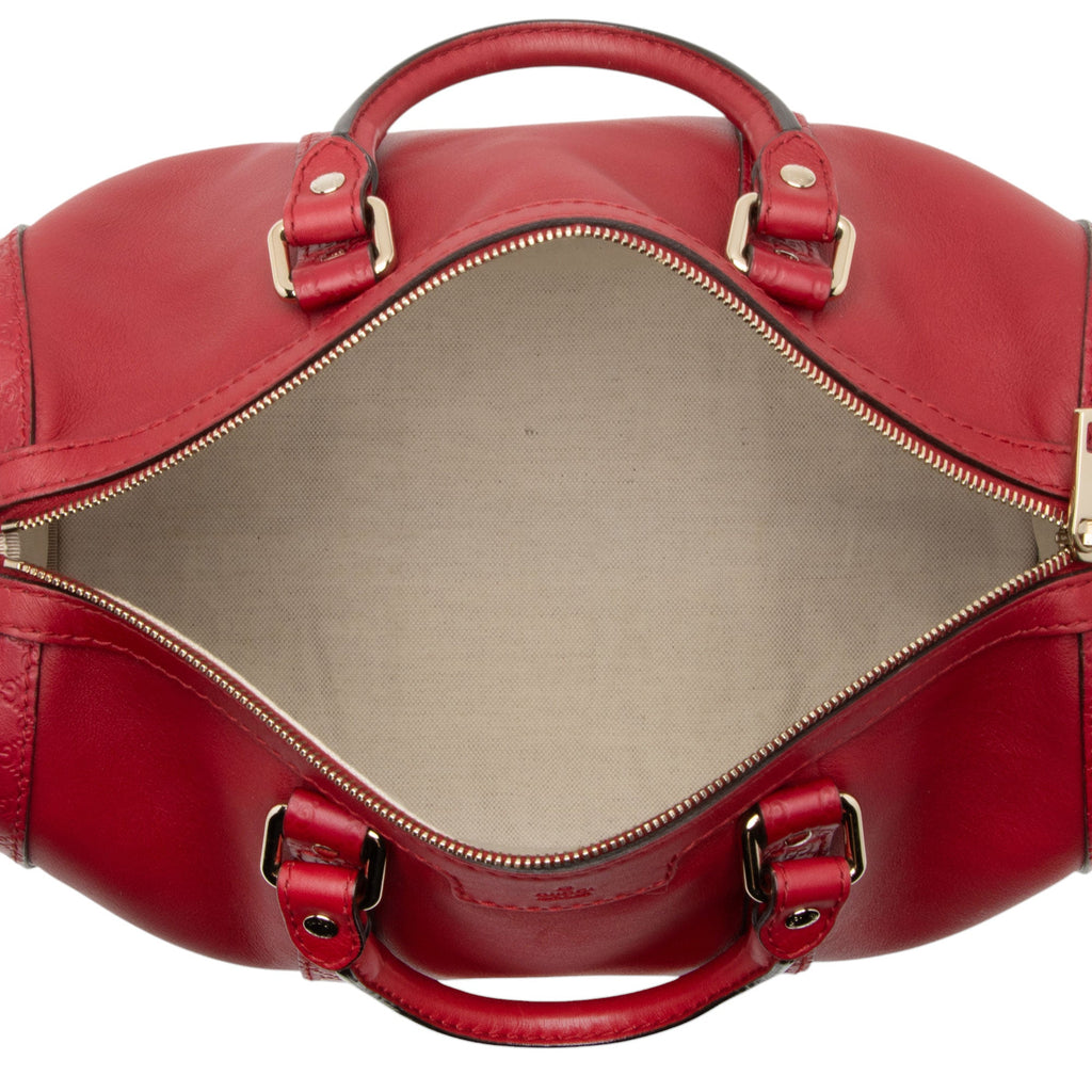 Gucci Leather Guccissima Trim Joy Boston Satchel