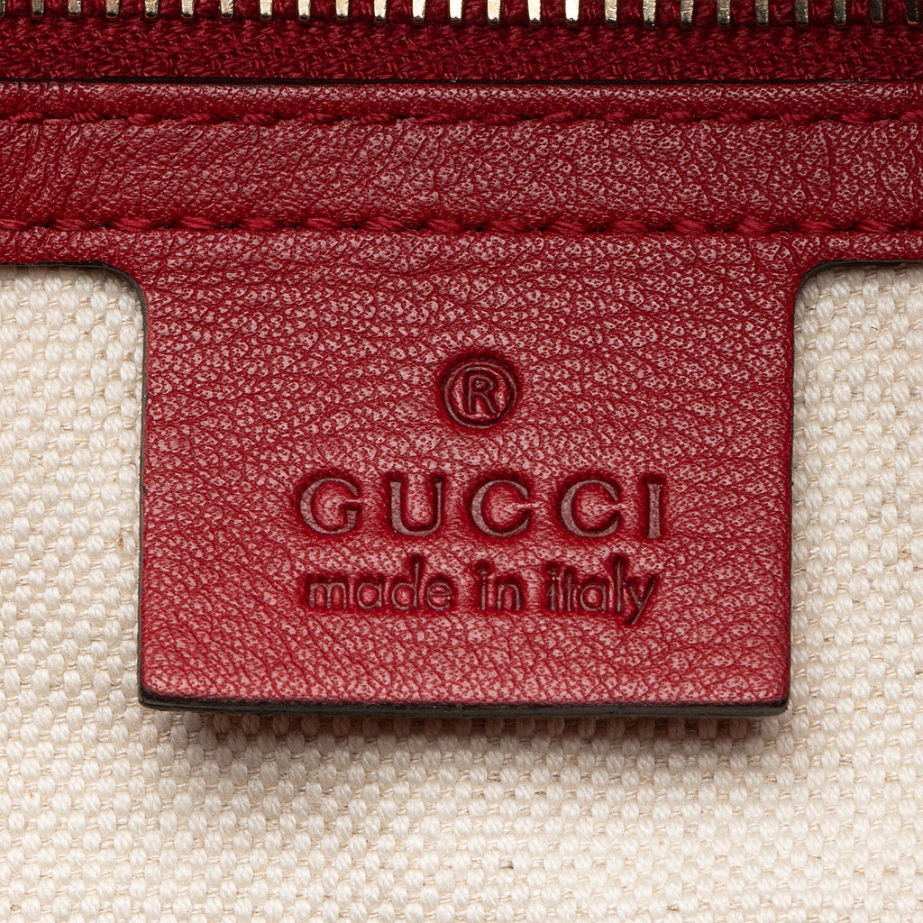 Gucci Leather Guccissima Trim Joy Boston Satchel
