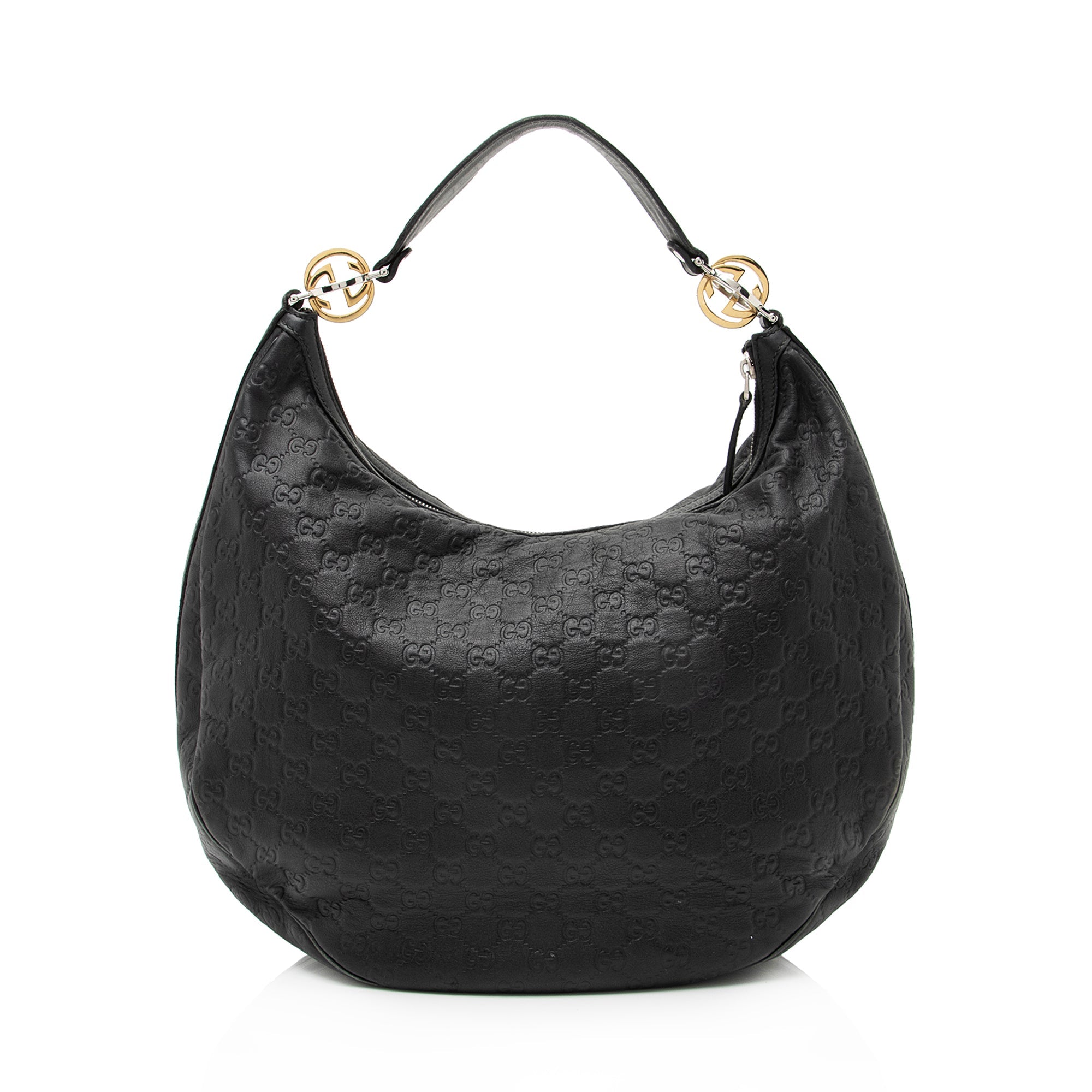 Gucci Guccissima Leather Twins Medium Hobo (SHF-23161)