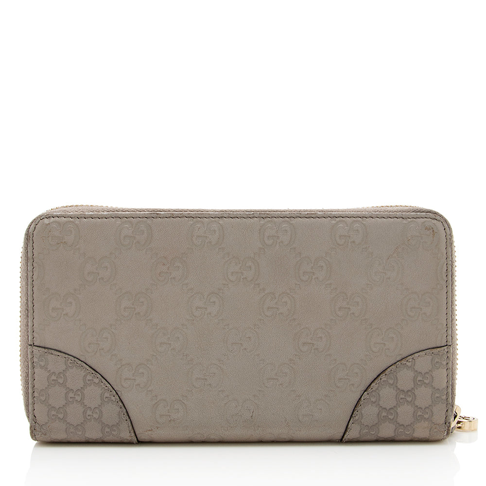 Gucci Guccissima Leather Zip Around Wallet - FINAL SALE (SHF-18997)