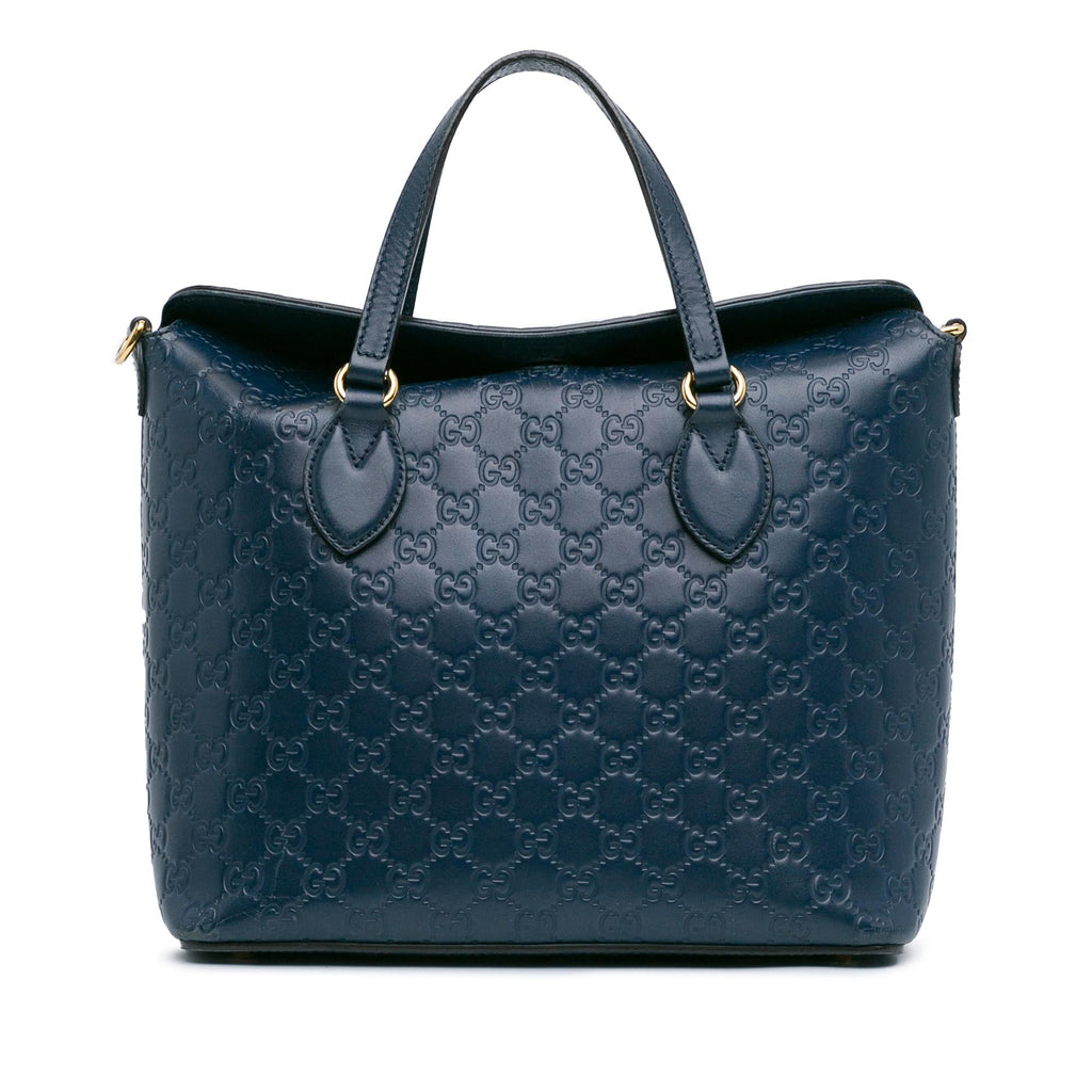 Gucci Guccissima Linea A Fold Over Satchel (SHG-rjrfyq)