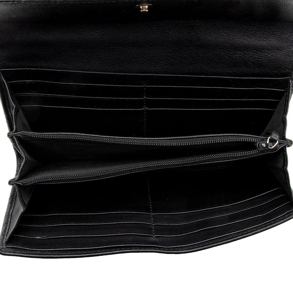 Gucci Guccissima Metallic Leather Bree Continental Wallet (SHF-17998)