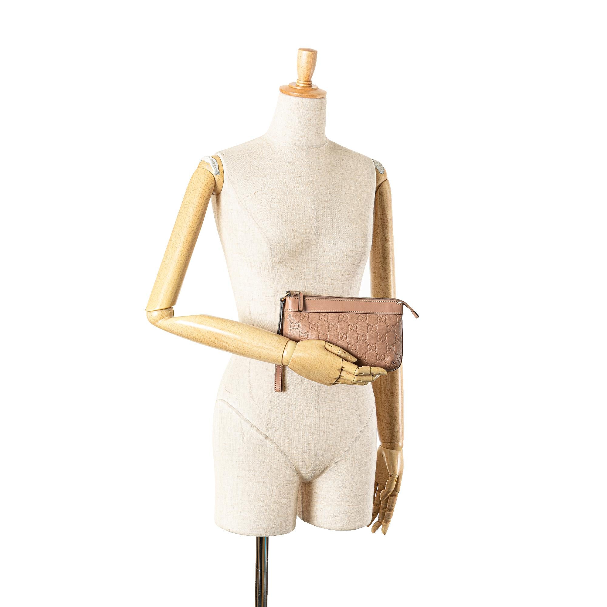 Gucci Guccissima New Britt Wristlet Pouch