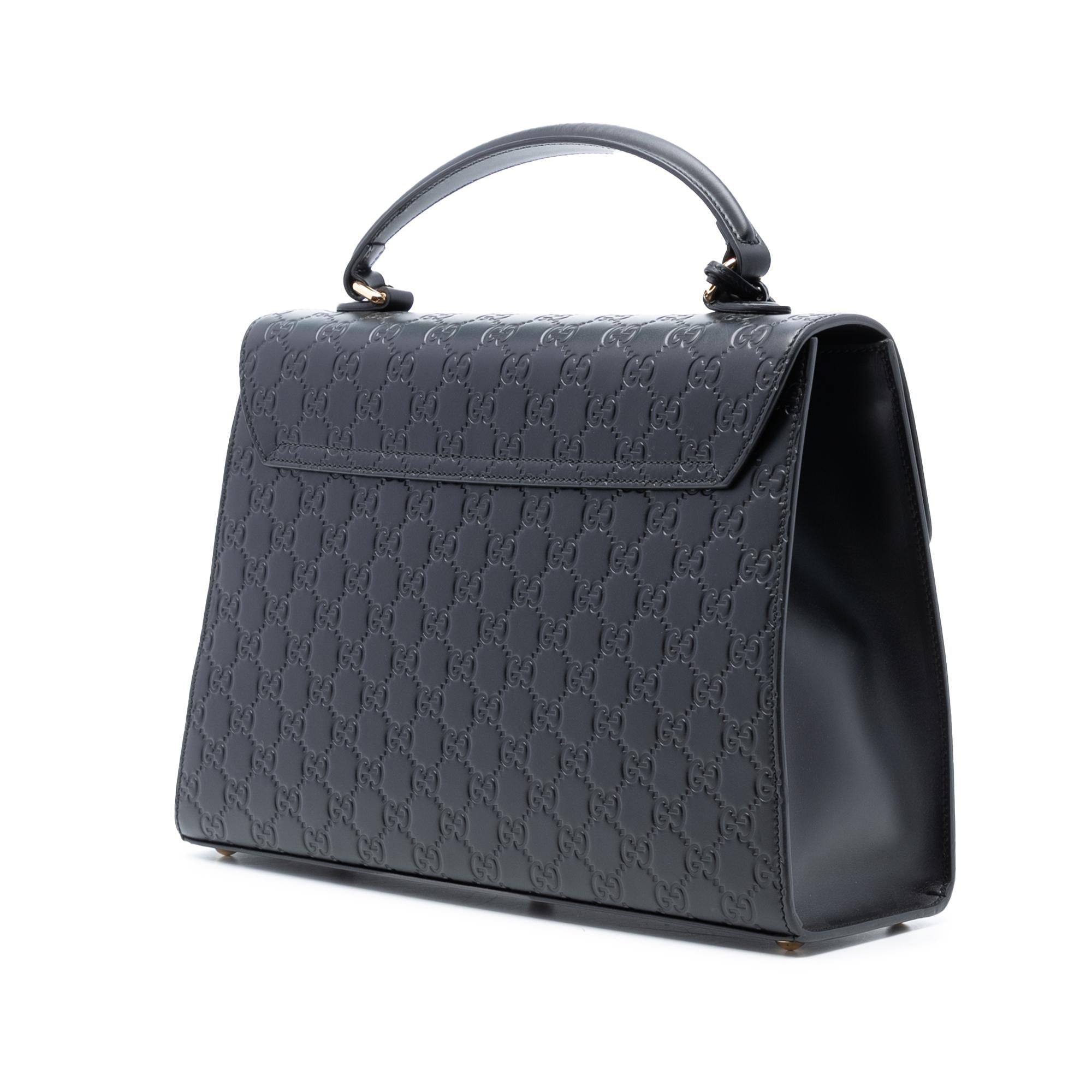 Gucci Guccissima Padlock Top Handle Bag