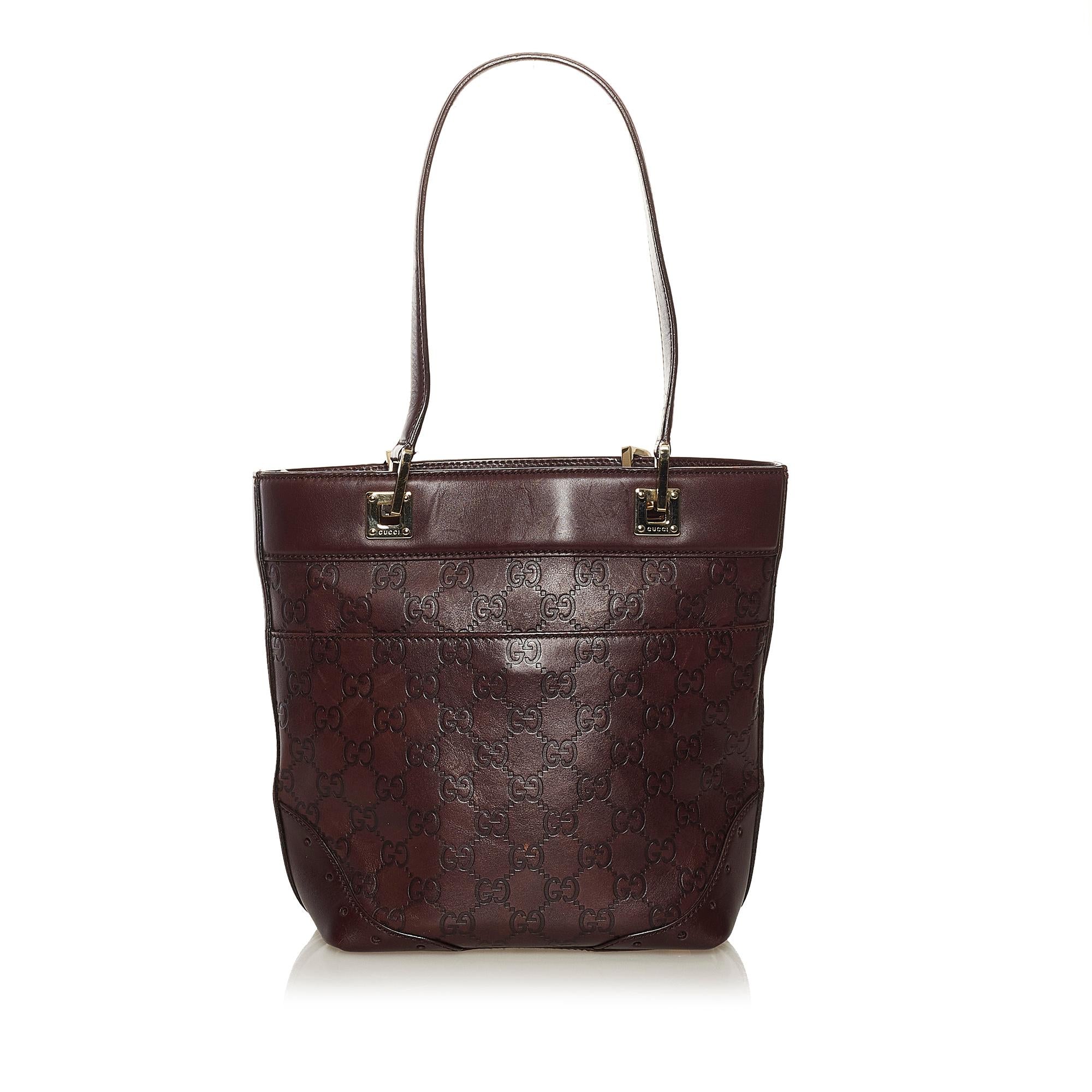Gucci Guccissima Punch Leather Tote Bag (SHG-34930)