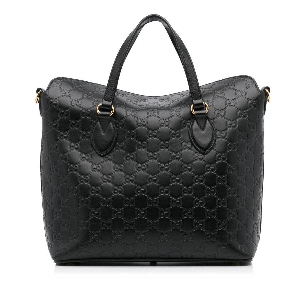 Gucci Guccissima Signature Linea A Foldover Satchel (SHG-VFVOAb)