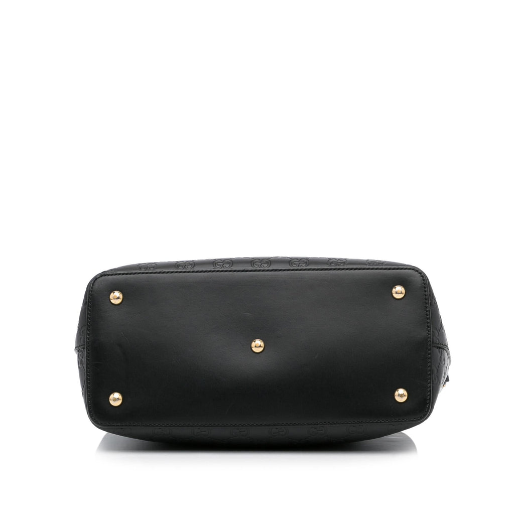 Gucci Guccissima Signature Linea A Foldover Satchel (SHG-VFVOAb)