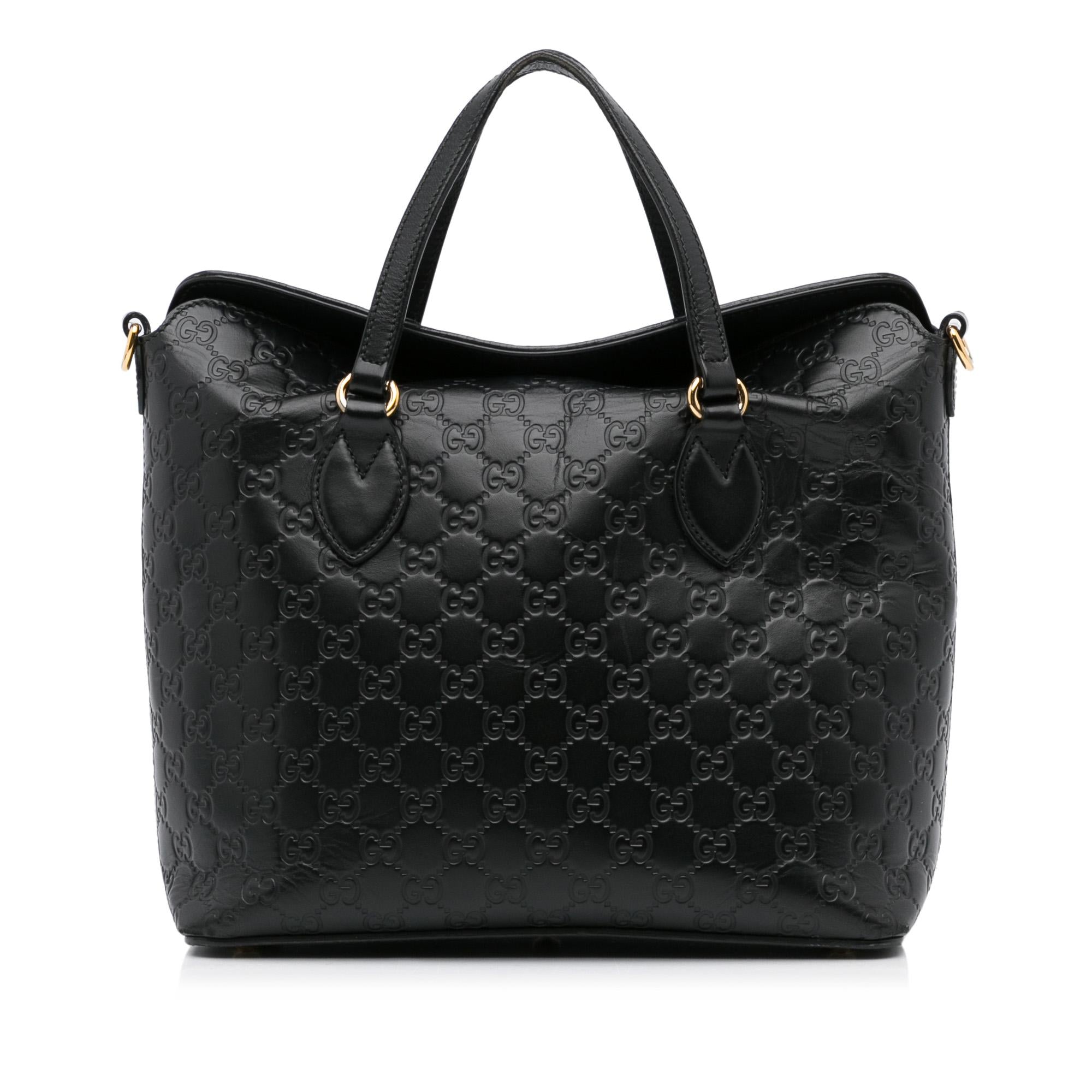 Gucci Guccissima Signature Linea A Foldover Satchel (SHG-VFVOAb)