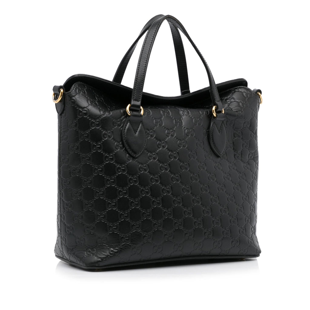Gucci Guccissima Signature Linea A Foldover Satchel (SHG-VFVOAb)